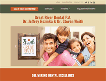 Tablet Screenshot of greatriverdental.com